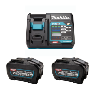 Makita 1911V6-0 | Комплект аккумуляторов и зарядного устройства XGT (BL4050x2, DC40RA)  MAKITA, 1911V6-0