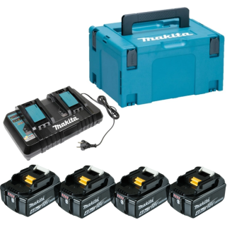 Makita 197503-4 | Набор аккумуляторов LXT (BL1840Bx4, DC18RD, Makpac3)