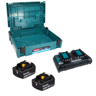 Набор аккумуляторов LXT Makita BL1850Bx2, DC18RD, Makpac 197629-2