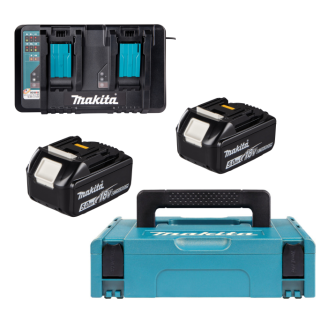 Набор аккумуляторов LXT Makita BL1850Bx2, DC18RD, Makpac 197629-2