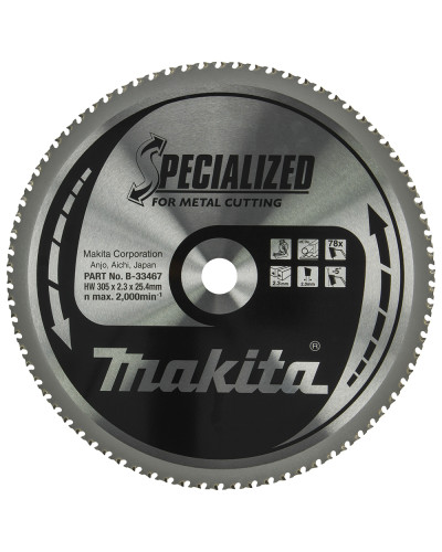 Makita B-33467 | Пильный диск Makita SPECIALIZED по стали 30х 25,4 мм 78 зубьев B-33467