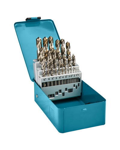 Makita D-54031 | Набор сверл HSS-G по металлу 1-13мм (25 шт.) Makita D-54031