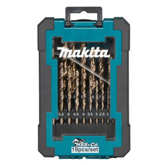 Makita D-67561 | Набір свердел по металу HSS-Co (5%) 19 шт. D-67561