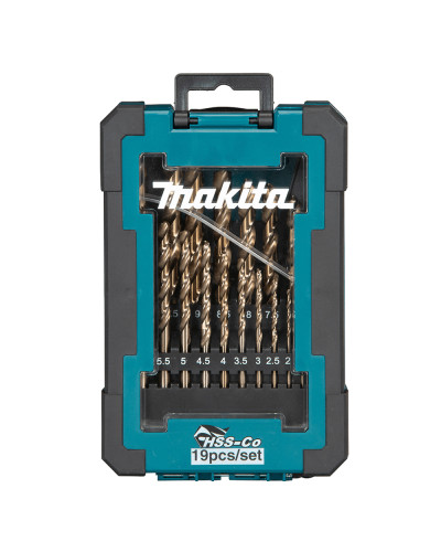Makita D-67561 | Набор сверл по металлу HSS-Co (5%) 19 шт. D-67561