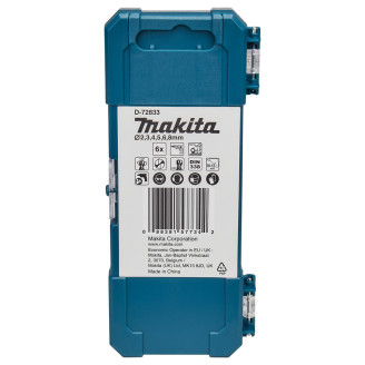 Набір свердел по металу HSS-TiN 6 шт. Makita D-72833
