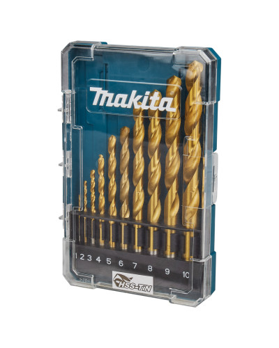 Makita D-72849 | Набір свердл по металу HSS-TIN Makita 10 шт D-72849