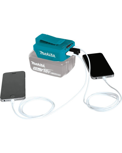 USB перетворювач для мобільних пристроїв USB 14,4 V/18 V LXT Makita DEBADP05  - фото 3