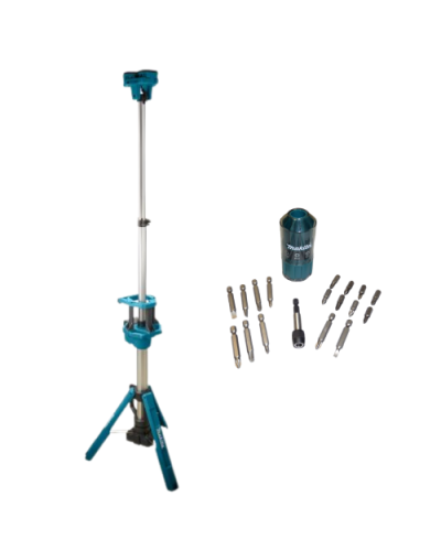 Makita DML814B | Фонарь аккумуляторный со штативом MAKITA LXT DML814 и набор бит для шуруповерта (B-28896)