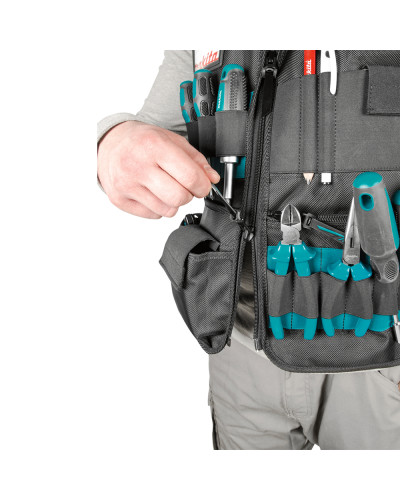 Робочий жилет з кишенями для інструментів Makita E-15609  - фото 3