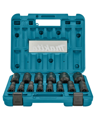 Makita E-16586 | Набор удлиненных ударных головок 1/2' Impact Black 14 шт. E-16586