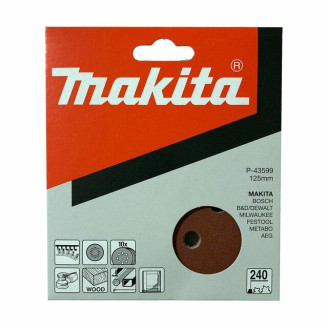 Набір шліфувального паперу  MAKITA d=125 мм K240 10 шт,  P-43599