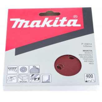 Набір шліфувального паперу MAKITA d=125 мм K400 10 шт,  P-43614