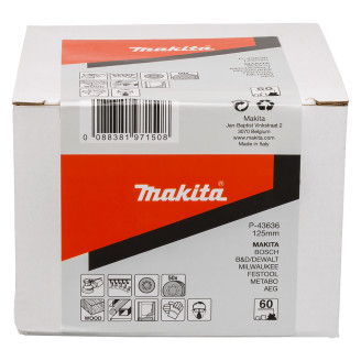 Набір шліфувального паперу  MAKITA d=125 мм K60 50 шт,  P-43636