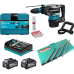 Акумуляторний перфоратор MAKITA XGT HR005GZ01+ набір акумуляторів 1916Y1-1+ набір зубил P-18013