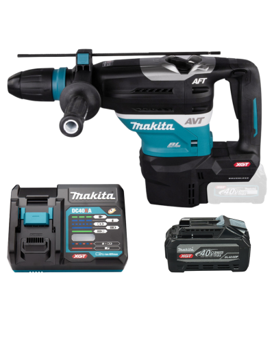 Makita SET-HR005GZ01-PROMOXGT | Аккумуляторный перфоратор MAKITA XGT HR005GZ01 + DC40RA + BL4040F, SET-HR005GZ01-PROMOXGT