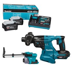 Акумуляторний перфоратор Makita XGT HR011G+ набір акумуляторів 1916Y1-1+ комплект для видалення пилу DX17