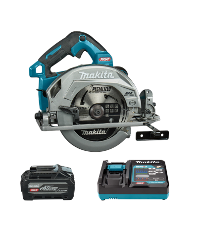Makita SET-HS004GZ01-PROMOXGT | Аккумуляторная ручная дисковая пила MAKITA XGT HS004GZ01+ DC40RA + BL4040F, SET-HS004GZ01-PROMOXGT