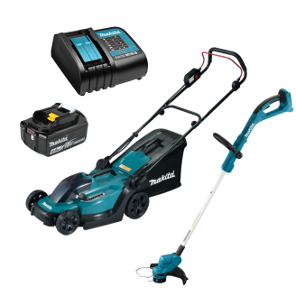 Makita SET-sad_2 | Набор аккумуляторного садового инструмента Makita: газонокосилка DLM330SM и аккумуляторная коса DUR193Z 