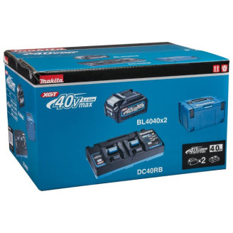 Набір акумуляторів Makita XGT 40 V MAX BL4040x2,DC40RB, Mbox3