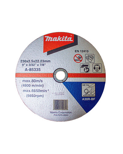 Makita A-85335 | Відрізний диск по металу Makita 30R 230х22.23х2.5 мм, A-85335
