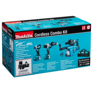 Набір інструментів Makita LXT DLX3154TX1 (DDF486, DTD153, DHR243, DC18RC, BL1850Bx2)