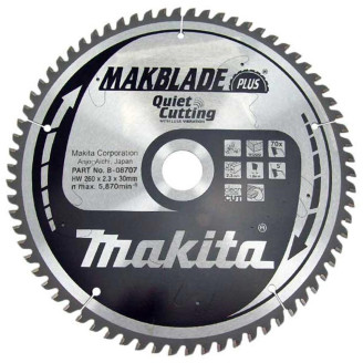 Makita B-08707 | Пиляльний диск Makita MAKBlade Plus по дереву 260x30мм x 70 зуб, B-08707