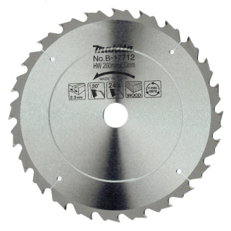 Makita B-17712 | Пиляльний диск Makita MAKBlade Plus по дереву 260x30мм x 24 зуб, B-17712