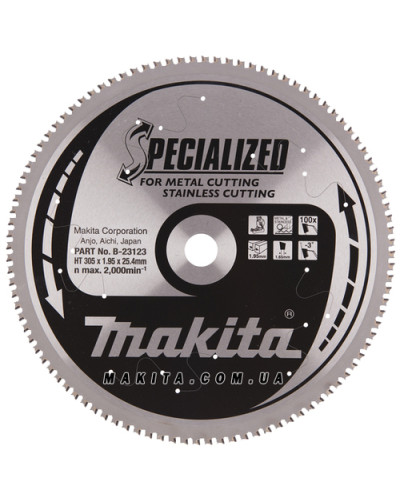 Makita B-23123 | Пильный диск по нержавеющей стали Makita SPECIALIZED B-23123