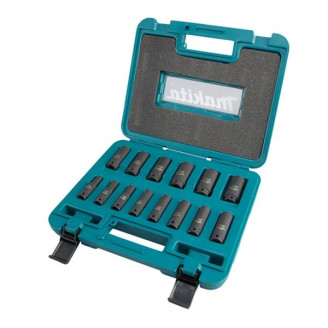Makita B-55550 | Набір ударних головок Makita подовжених 3/8'', 63мм, 14шт B-55550
