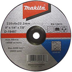 Шліфувальний диск по металу Makita 24R 230х22.23х6 мм, D-18487