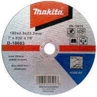 Makita D-18683 | Отрезной диск по металлу Makita 30S, 180х22.23х2.5 мм, D-18683