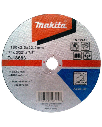 Makita D-18683 | Відрізний диск з металу Makita 30S, 180х22.23х2.5 мм, D-18683