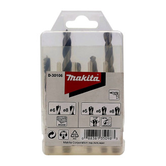 Makita D-30106 | Набор сверл Makita дерево, металл, 5 шт, D-30106