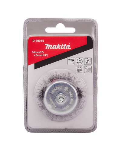 Чашечная щетка с гофрированной проволокой Makita 6х50х0,3мм, D-39914  - фото 2