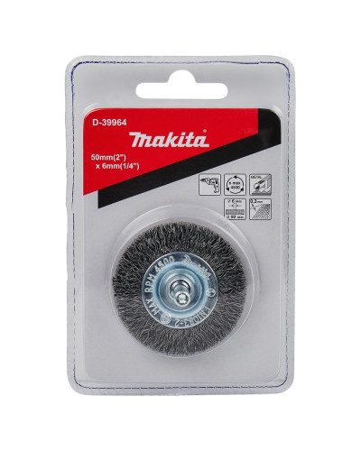 Дискова щітка з гофрованим дротом Makita 6х50х0,3мм, D-39964  - фото 2