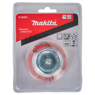 Нейлонова чашкова щітка Makita для грубої очистки 75х6мм, D-45521
