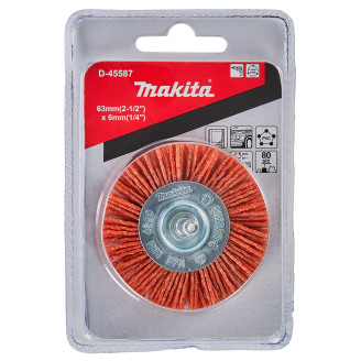 Нейлонова конічна щітка для грубої очистки Makita  63х6мм, D-45587