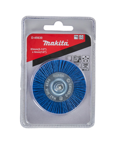 Нейлонова конічна щітка для кінцевої обробки Makita 63х6мм, D-45630  - фото 3