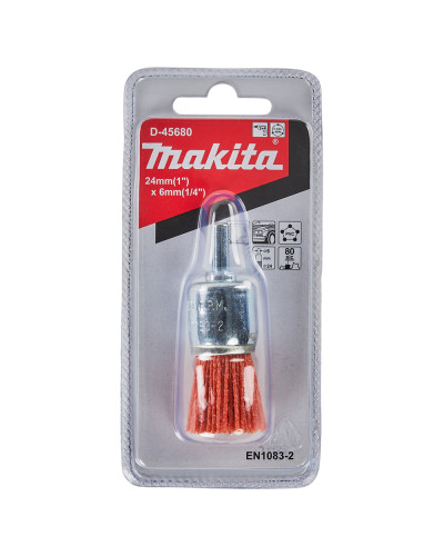 Нейлонова вузька щітка Makita для грубої очистки 24х6мм, D-45680  - фото 3