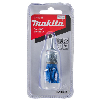 Нейлоновая узкая щетка Makita для конечной обработки 17х6мм, D-45711