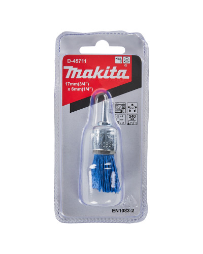Нейлонова вузька щітка Makita для кінцевої обробки 17х6мм, D-45711 - фото 3 Нейлонова вузька щітка Makita для кінцевої обробки 17х6мм, D-45711 - фото 3