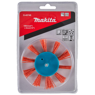 Нейлонова пелюсткова щітка для грубої очистки Makita  100х6мм, D-45749