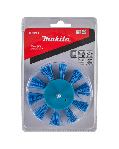 Нейлонова вузька щітка Makita для кінцевої обробки 100х6мм, D-45755  - фото 3