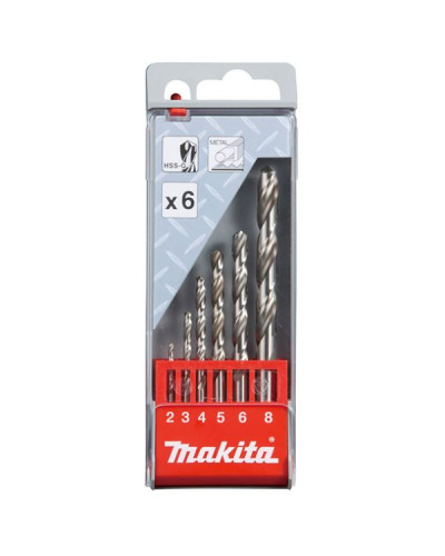 Makita D-57196 | Набор сверл Makita HSS-G по металлу 6 шт, D-57196