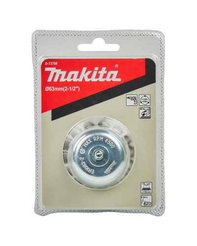 Щітка з дротяної чашки (вузликова) Makita 63 мм, D-73798 - фото 3 Щітка з дротяної чашки (вузликова) Makita 63 мм, D-73798 - фото 3