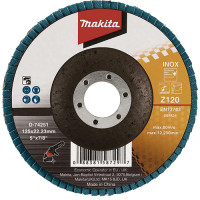 Makita D-74251 | Лепестковый диск по нержавейке Makita K120 125х22.23 мм, D-74251