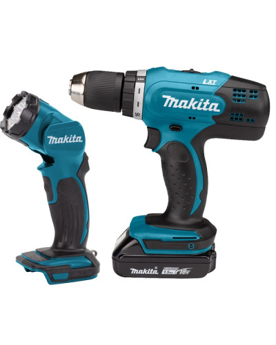 Makita SET-DDF453SYX5-0823 | Набір інструментів дриль-шурупокрут Makita LXT DDF453SYX5 та акумуляторний ліхтар Makita LXT DML815