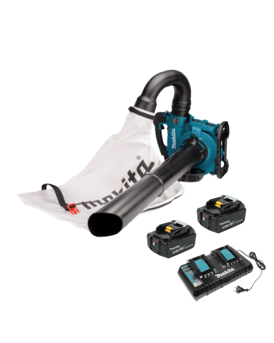 Makita SET-DUB363ZV-0923 | Акумуляторна повітродувка-пилосос Makita DUB363ZV + BL1850 2шт+DC18RD, SET-DUB363ZV-0923