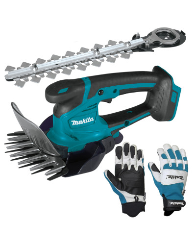 Makita SET-DUM604ZX-0724 | Набір акумуляторні ножиці для трави + ніж кущоріз MAKITA LXT DUM604ZX та професійних рукавичок
