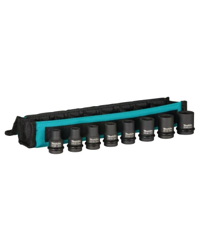 Makita E-16601 | Набір ударних головок Makita Impact Black 1/2''. 38 мм, 8 шт, E-16601